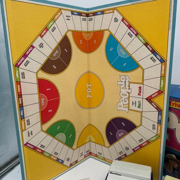 Vintage People Weekly Trivia Board Game 1984 Complete minus 1 Reference Card - Picture 5 of 10